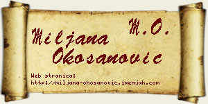 Miljana Okošanović vizit kartica